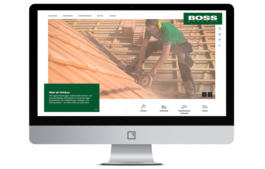 Webprojekt Boss Holzbau, Thun